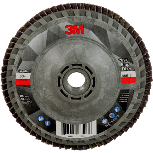 Disque &agrave; lamelles &agrave; changement rapide 769F, 4-1/2" x 5/8"-11, Type 27, Grain 60+, C&eacute;ramique GTA Hardware Inc
