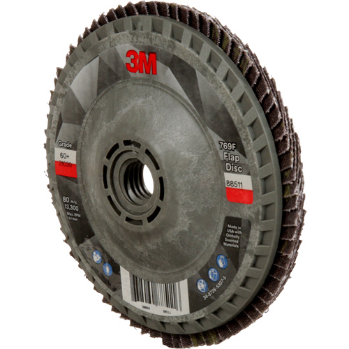 Disque &agrave; lamelles &agrave; changement rapide 769F, 4-1/2" x 5/8"-11, Type 27, Grain 60+, C&eacute;ramique GTA Hardware Inc