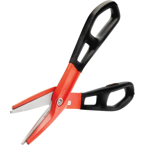 13" Serrated Aluminum Tinner Snip with Dipped Handle, 3" Cut Length, Straight Cut GTA Hardware Inc