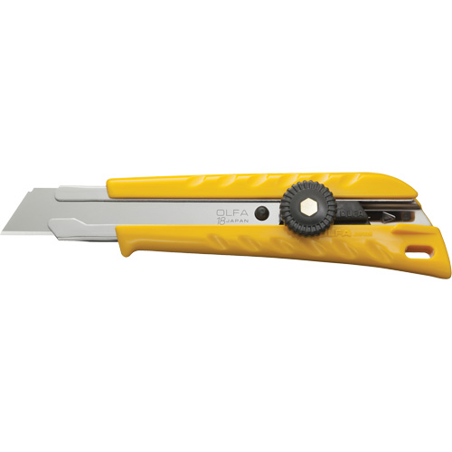 Ratchet Lock Utility Knife with Solid Blade, 18 mm, Stainless Steel Blade GTA Hardware Inc