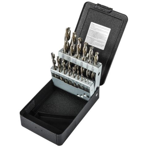 Jobber Length Drill Bit Set, 15 Pieces, High Speed Steel GTA Hardware Inc