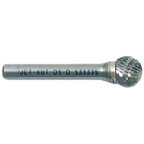 Jet-Kut&reg; Ball Shape Bur, 1/4" Dia., 1/4" Shank, 7/32" Depth of Cut GTA Hardware Inc