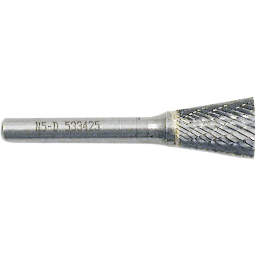 Inverted Cone Shape Burr, 3/8" Dia., 1/4" Shank, 3/8" Depth of Cut GTA Hardware Inc