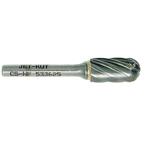 C5-NF JET-KUT&reg; Ball Nose Shape Bur for Aluminum/Non-ferrous Materials, 1/2" Dia. GTA Hardware Inc