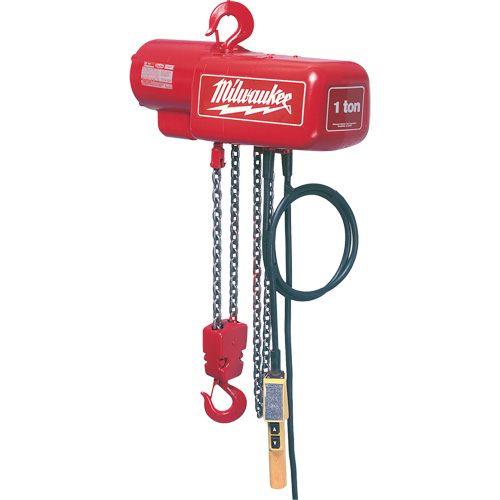 Electric Chain Hoist, 10' Lift, 2000 lbs. (1 tons) Capacity, 16 FPM GTA Hardware Inc