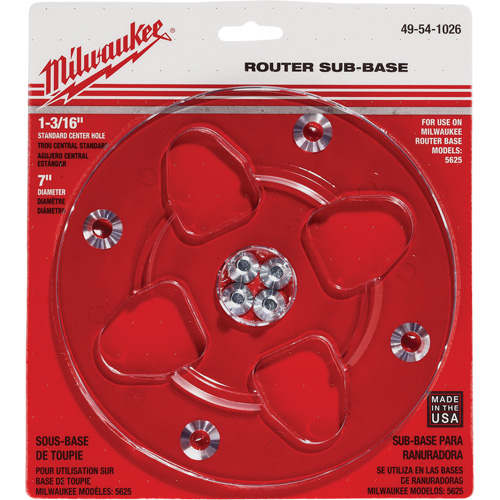 Embase transparente avec un diam&egrave;tre de 7" et un orifice central de 1-3/16" GTA Hardware Inc