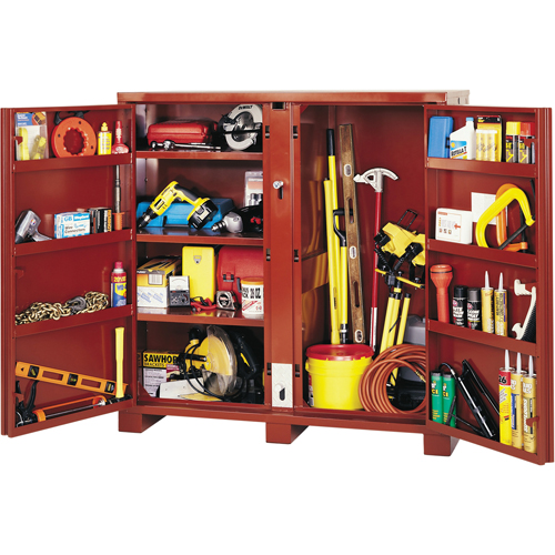 Jobsite Shelf Cabinet, Steel, 47.5 Cubic Feet, Red GTA Hardware Inc