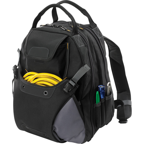 Sacs &agrave; dos pour outils &agrave; 44 pochettes, 16" lo x 13-1/4" la, Noir, Polyester GTA Hardware Inc