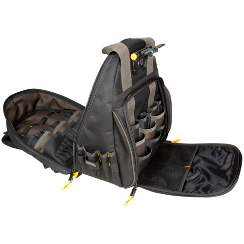 Sacs &agrave; dos pour outils Techgear &agrave; 53 pochettes, 16" lo x 13-1/4" la, Noir, Polyester GTA Hardware Inc