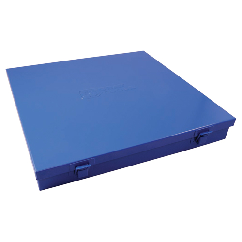 Boîte en m&eacute;tal mince, 12" P x 11-1/2" la x 1-3/4" h, Bleu GTA Hardware Inc