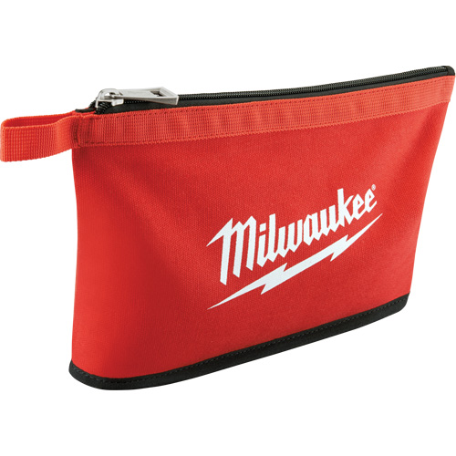 Coloured Zippered Pouches - Set of 3, Canvas, 3 Pockets, Black/Red GTA Hardware Inc