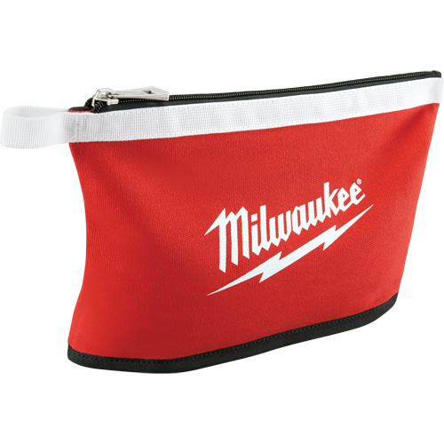 Coloured Zippered Pouches - Set of 3, Canvas, 3 Pockets, Black/Red GTA Hardware Inc