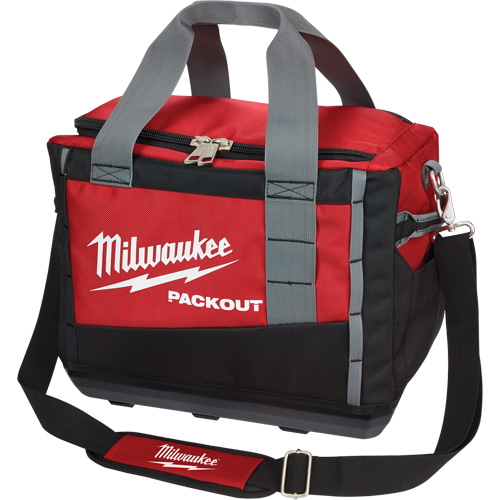 Packout Tool Bag, Ballistic Nylon, 2 Pockets, Black/Red GTA Hardware Inc