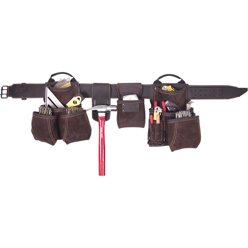 Ceintures &agrave; outils de luxe pour entrepreneur, Cuir, Havane GTA Hardware Inc