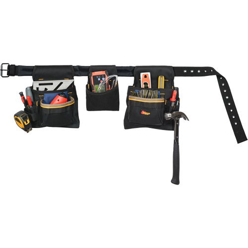 Ceinture &agrave; outils combin&eacute;e de luxe, Polyester, Noir GTA Hardware Inc