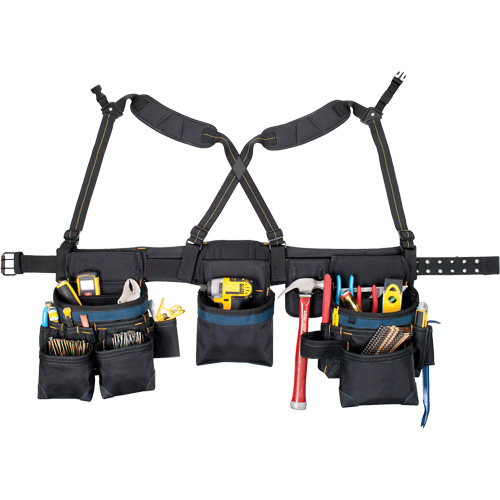 Ceinture &agrave; outils pour menuisier, Polyester, Noir GTA Hardware Inc