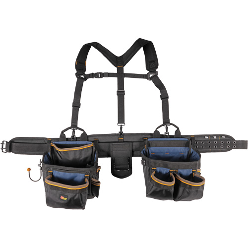 Ceinture &agrave; outils de luxe, Polyester, Noir GTA Hardware Inc