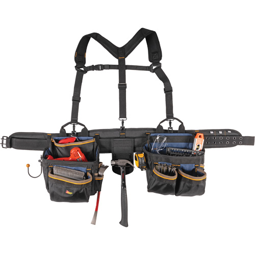 Ceinture &agrave; outils de luxe, Polyester, Noir GTA Hardware Inc