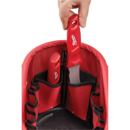 Utility Oval Bag, Ballistic Nylon, 24 Pockets, Black/Red GTA Hardware Inc