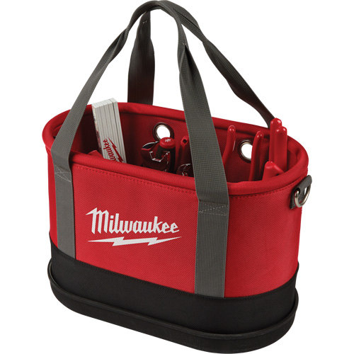 Aerial Utility Oval Bag, Ballistic Nylon, 14 Pockets, Black/Red GTA Hardware Inc