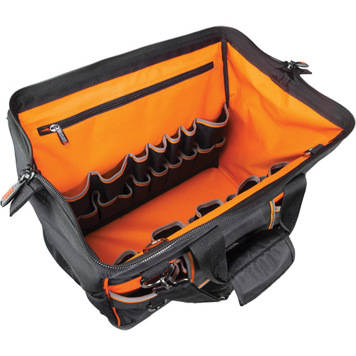 Sac &agrave; outils avec grande ouverture Tradesman Pro, Nylon balistique, 42 pochettes, Noir GTA Hardware Inc