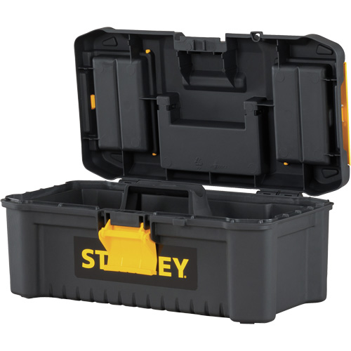 Essential&reg; Tool Box with Tray, 12-1/2" W x 7-3/8" D x 5-1/8" H, Black/Yellow GTA Hardware Inc