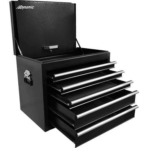 Truck Tool Box, 27" W, 5 Drawers, Black GTA Hardware Inc