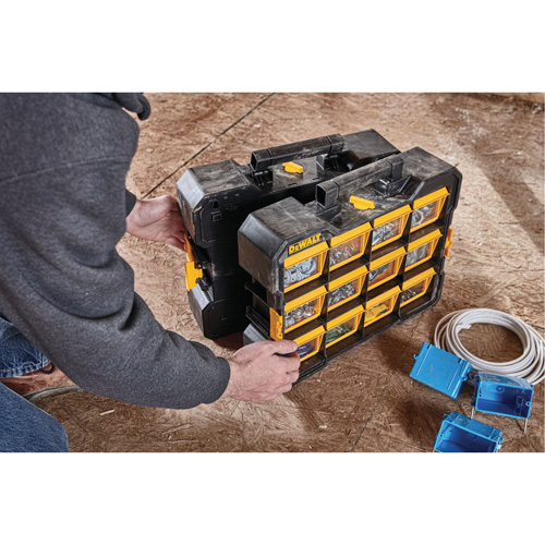 Organisateur Flip-Bin, 3-7/8" la x 17-3/4" p x 13-7/8" h, Noir/Jaune GTA Hardware Inc