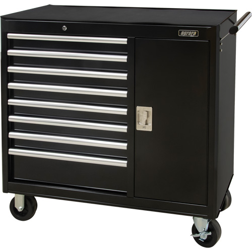 Chariot &agrave; outils industriel, 8 tiroirs, 44-3/10" la x 21-1/10" p x 36-7/10" h, Noir GTA Hardware Inc