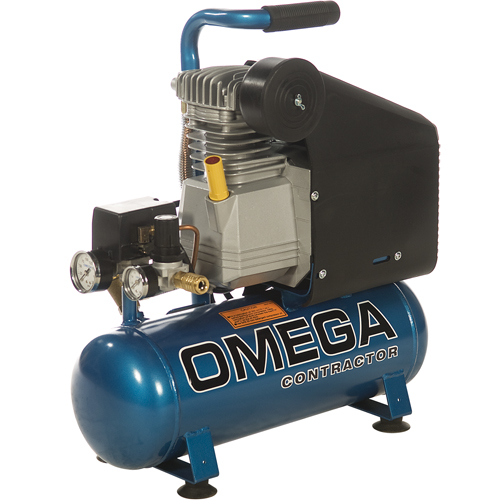 Portable Contractor Series Compressors - Oil Lube, Direct Drive, Electric, 2.6 Gal. (3.2 US Gal), 125 PSI, 115/1 V GTA Hardware Inc