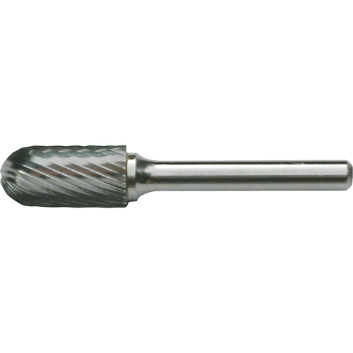 Solid Carbide Burrs - Cylinder Shape with Ball Nose, SC-41, 3/32" Dia., 7/16" Depth of Cut GTA Hardware Inc