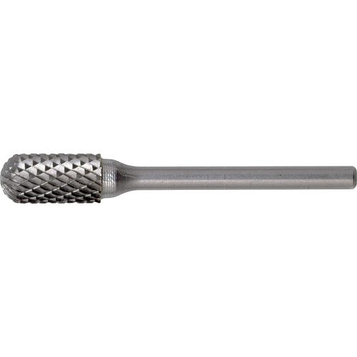 Solid Carbide Burrs - Cylinder Shape with Ball Nose, SC-3, 3/8" Dia., 3/4" Depth of Cut GTA Hardware Inc