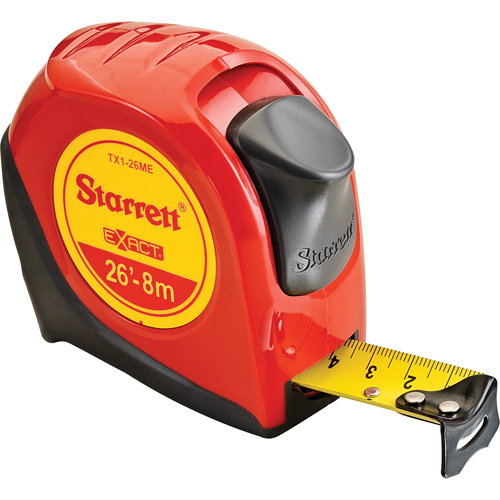 Control Series Measuring Tape, 1" x 26', 1/16" Graduations GTA Hardware Inc