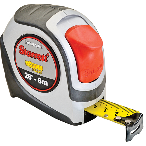 KTXP Series Measuring Tapes, 1" x 26'/8 m, 1/16" Graduations GTA Hardware Inc