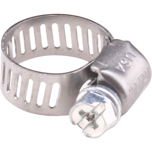 Hose Clamps - Stainless Steel Band & Zinc Plated Screw, Min Dia. 1/5", Max Dia. 5/8" GTA Hardware Inc