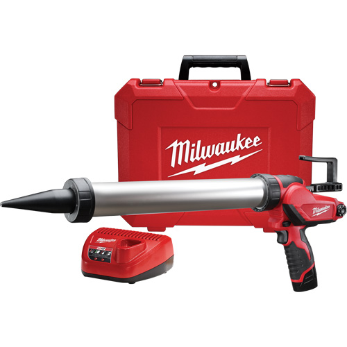 Ensemble fusil &agrave; colle et &agrave; calfeutrer pour tube style  saucisse  sans fil M12 GTA Hardware Inc