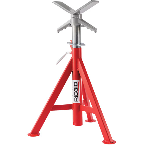 Supports de tuyaux abaiss&eacute; en V no VJ-98, 51-96 cm R&eacute;glage de la hauteur, 12" Capacit&eacute; max. de tuyau, 2500 lb Capacit&eacute; de charge max. GTA Hardware Inc