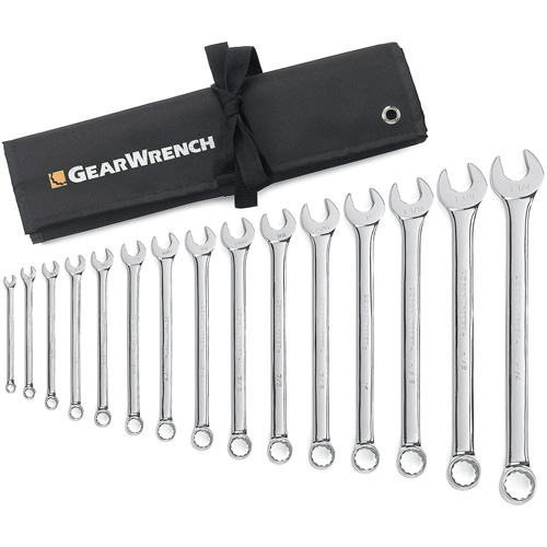 Jeu de cl&eacute;s longues &agrave; coupe &agrave; 12 pans avec pochette &agrave; outils roulable, Combinaison, 15 morceaux, Imp&eacute;rial GTA Hardware Inc