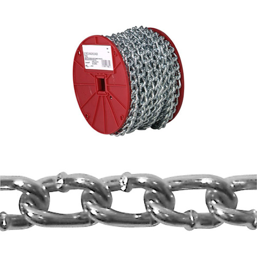 Chaîne torsad&eacute;e, Acier &agrave; faible teneur en carbone, #2 x 125' (38,1 m) l, Charge d'utilisation 310 lb (0,155 tonne) GTA Hardware Inc