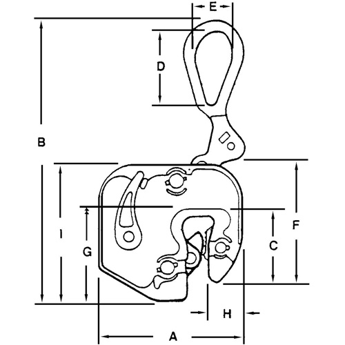 &eacute;lingue l&egrave;ve-t&ocirc;le GXL, 1000 lb (0,5 tonne), Ouverture de la m&acirc;choire de 1/16" - 5/8" GTA Hardware Inc