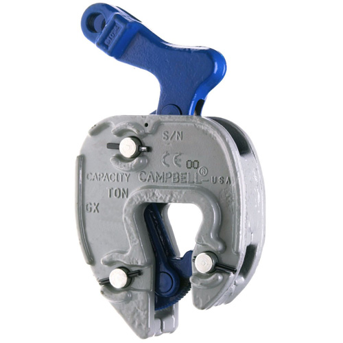 Serre-plaque GX avec attache de chaînette, 1000 lb (0,5 tonne), Ouverture de la m&acirc;choire de 1/16" - 5/16" GTA Hardware Inc