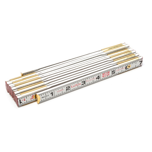 Folding Wood Rule, 6' L, Wood, 1/6" Graduations GTA Hardware Inc