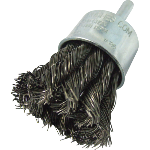 Knotted Wire End Brushes, 1" Dia., 0.014" Wire Dia., 1/4" Shank GTA Hardware Inc