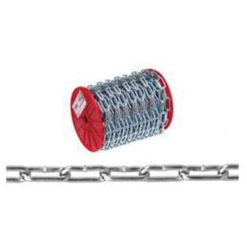 Chaîne droite, Acier &agrave; faible teneur en carbone, #4 x 100' (30,4 m) l, Charge d'utilisation  GTA Hardware Inc