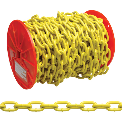 Chaîne ronde &eacute;prouv&eacute;e, Acier &agrave; faible teneur en carbone, 3/16" x 100' (30,4 m) l, Calibre 30, Charge d'utilisation 800 lb (0,4 tonne) GTA Hardware Inc