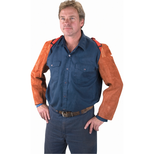 Leather Sleeves, 23" L, Lava Brown GTA Hardware Inc
