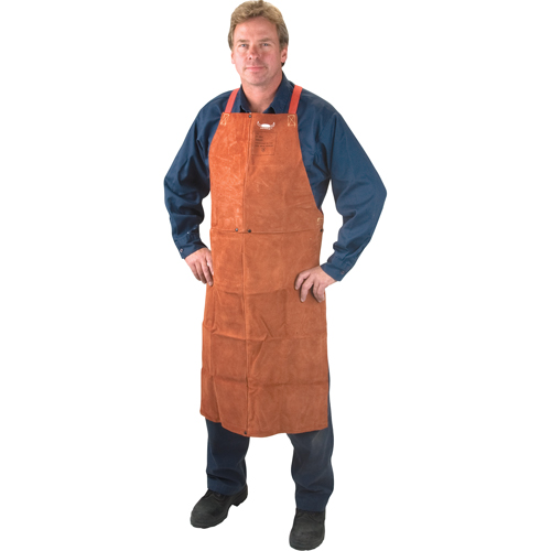 Tablier en cuir, Salopette, 42" lo, Lava Brown GTA Hardware Inc