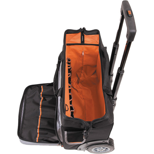 Sac &agrave; outils roulant Tradesman Pro, Polyester balistique, 24 pochettes, Noir/Orange GTA Hardware Inc
