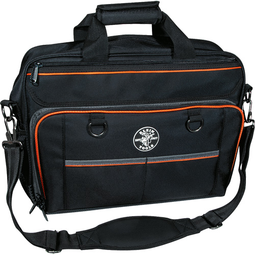 Sac techno Tradesman Pro avec pochette pour ordinateur portable, Polyester, 22 pochettes, Noir/Orange GTA Hardware Inc