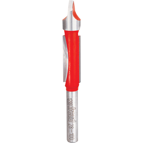 Fraise - foret guide pour panneau, 3/8" dia, 1" ha, 3" lo, 1/4" Manche GTA Hardware Inc